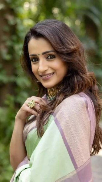Trisha Krishnan Embraces Timeless Saree Charm with Poise