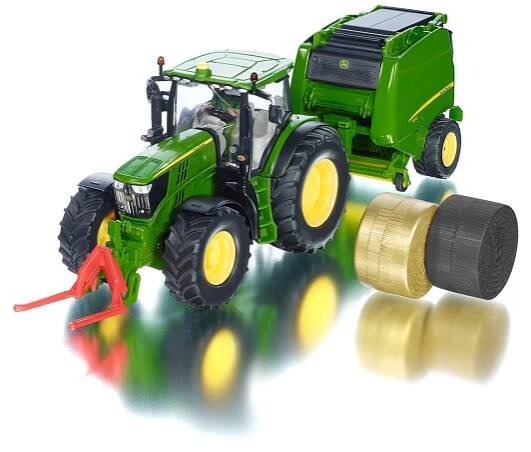 SIKU Farmer - Traktor John Deere + balíkovačka 1:32 | Bambule Království hraček
