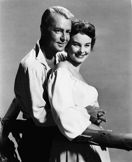 DRUM BEAT, Alan Ladd, Audrey Dalton, 1954