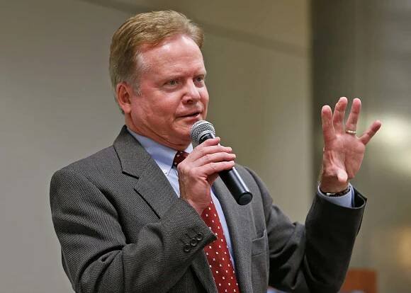 United States Senator Jim Webb, with One Hand Raised Wallpaper