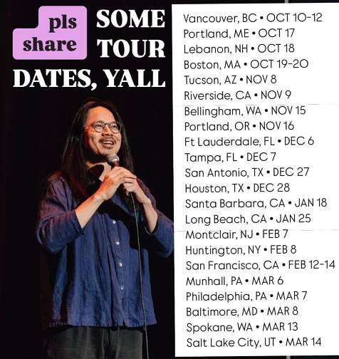 All the shows have been super FUN, most sell out so get tix now at: ShengWangTime.com (SKIP TO IT) 😊 🙏🏻 

📸: @rachelparkerpix 

#gleeful #comedytour #avocadosalad #popeyeschicken
