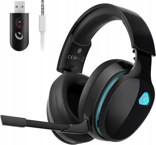 Sluchátka Bezdrátová herní PS4 PS5 PC s 3D stereo mikrofonem
