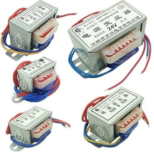1W až 100W výkonový transformátor 220V až 6V / 9V / 12V / 15V / 18V / 24V výstup AC jednoduchý / duální
