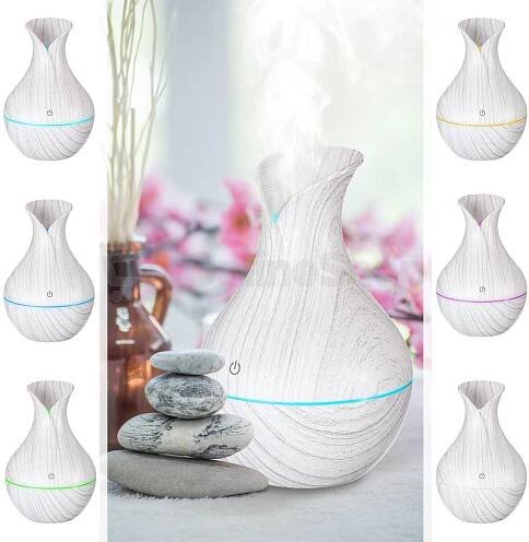 Aroma difuzer Flower bílé dřevo 130ml SIXTOL