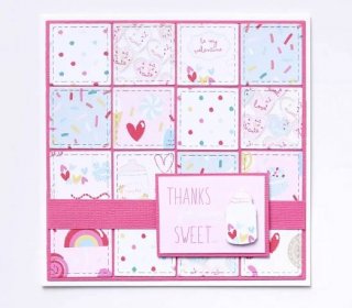 My Sweet Valentine patterned papers - Gathered