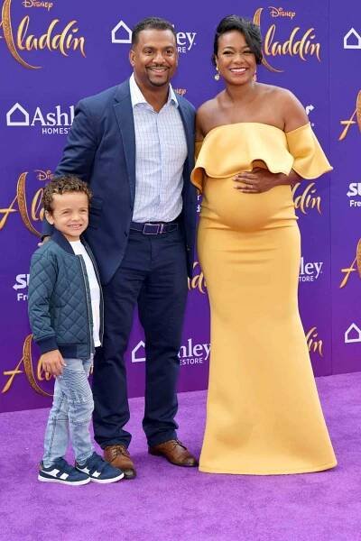 'Fresh Prince' Reunion! Pregnant Tatyana Ali and Alfonso Ribeiro Bring Kids to 'Aladdin' Premiere