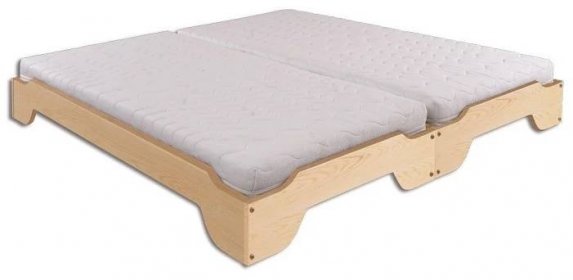 Stohovatelná dřevěná postel z masivu borovice LK138 - 90x200 cm - Nábytek z lesa