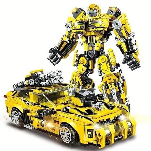 Stavebnice - Bumblebee Auto Robot 2v1 689 dílků 25 cm. - Děti