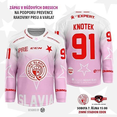 Slavia oblékne růžové dresy a pomůže dobré věci | Hokej.cz - web českého hokeje