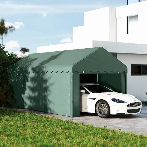 Přístřešek na auto Stanový přístřešek pro auto, 3 x 6 m | zelený