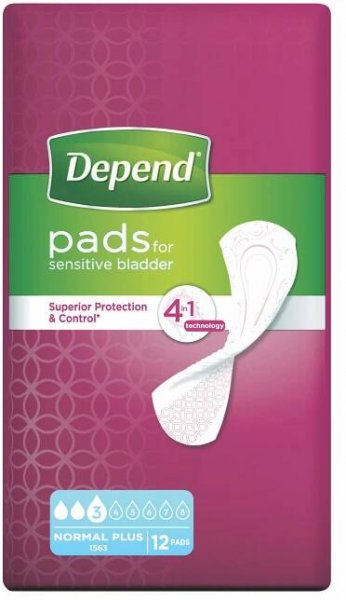 Depend Normal Plus inkontinenční vložky 12 ks