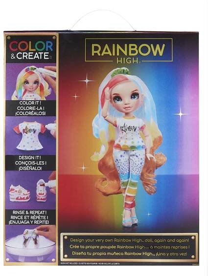 Rainbow High Color panenka - modré oči