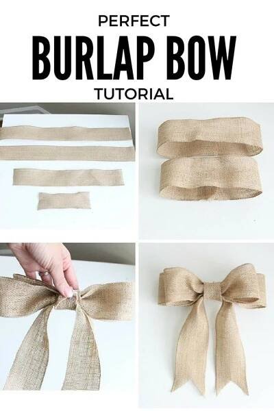PERFECT Burlap Bow Tutorial | Burlap bow tutorial, Burlap crafts, Diy burlap