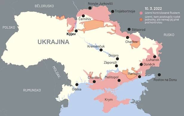 Tři měsíce ruské invaze na Ukrajinu v mapách - Aktuálně.cz