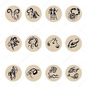 Stáhnout - Horoskop. dvanáct symboly zvěrokruhu. — Ilustrace