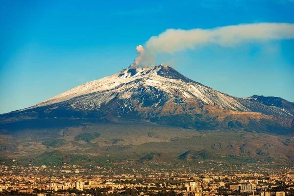 Sopka Etna a Catania - Sicílie Itálie — Stock obrázek