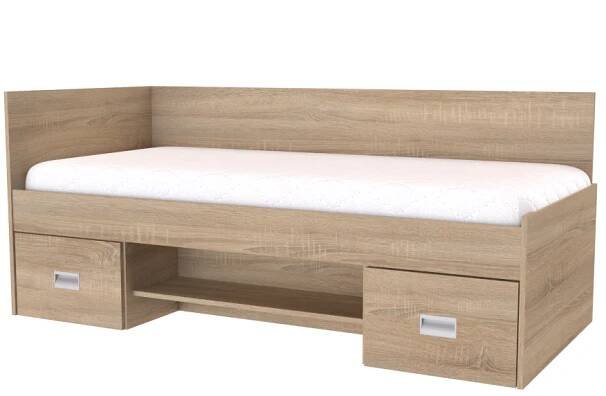 NÁBYTEK MIKULÍK s.r.o. GALA -postel 90x200cm, 2 zvýšená čela (včetně roštu) Dekor: dub natur