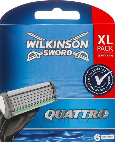 Wilkinson Sword Quattro Titanium - Náhradní hlavice, 6 ks