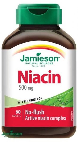 JAMIESON Niacin 500 mg s inositolem 60 tablet