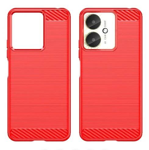 Carbon odolný gelový obal na Xiaomi Poco C65/Redmi 13C 4G/5G - červený