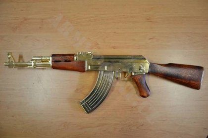 Replika samopalu AK-47 Kalašnikov "gold" | Armyshop, vojenská výstroj, znehodnocené zbraně a munice, vo