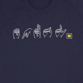 Human rights campaign HRC supports LGBTQ+ gay equal rights ASL Equal T-Shirt