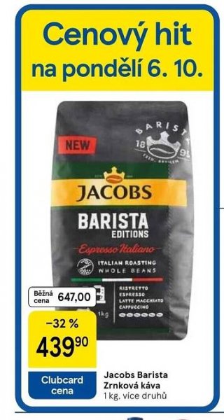 Všechny nabídky Jacobs barista - Najděte a zobrazte nejlevnější nabídku Jacobs barista!