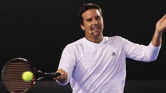 Patrick Rafter Delivering a Speech Wallpaper