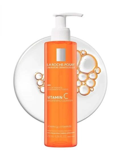 La Roche-Posay Pure Vitamin C pěnivý čisticí gel na rozjasnění pleti 200 ml