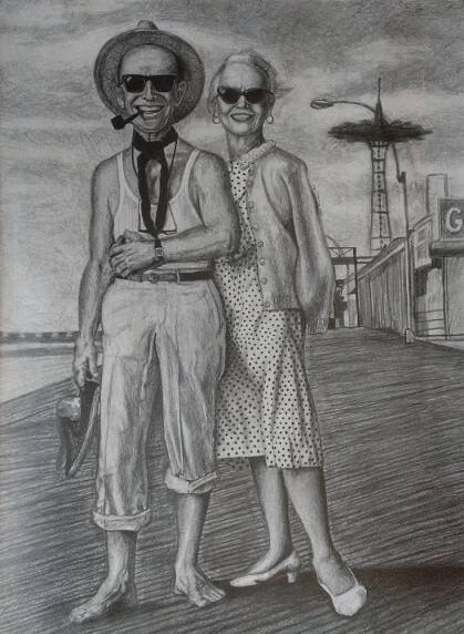 Hume Cronyn & Jessica Tandy (1990) by Nate McClain