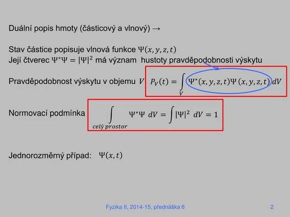 PPT - 5 Úvod do kvantové mechaniky 5.1 Vlnová funkce 5.2 Operátory PowerPoint Presentation - ID:6502363