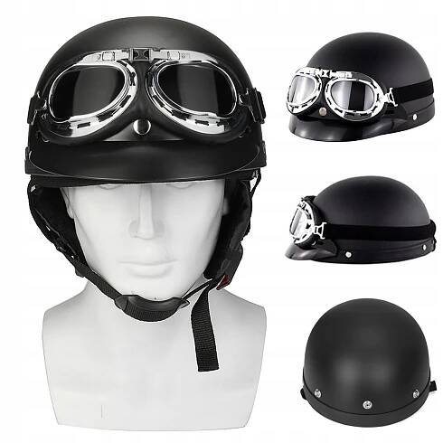 MOTOCYKLOVÁ PŘILBA HELMA OŘÍŠEK KŮŽE HELMA RETRO +