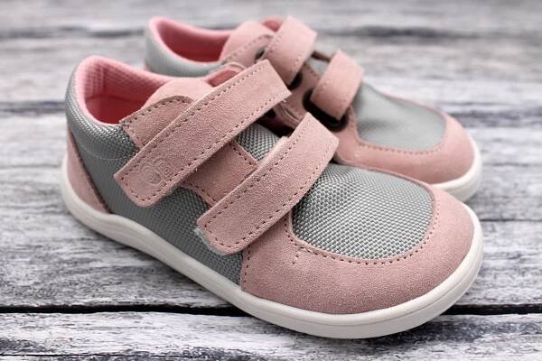 BABY BARE - Febo Sneakers, GREY/PINK | BotkyDětem.cz