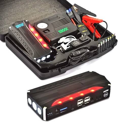 XINCOL X9 Kit 18800mah Car Jump Starter Battery Booster Smart Clamps Belt Cutter Safety Hammer for Truck SUV 2-USB Power Bank for Mobile Phone Ipad Laptop +Ultra Bright 3 LED SOS Flashlights - XINCOL: Transforming Power, Driving Trust
