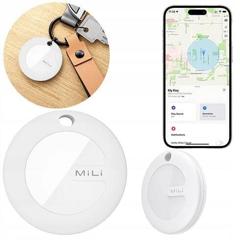 GPS lokátor MiTag MiLi pro Apple iOS do batohu na klíče a zavazadla pro psa