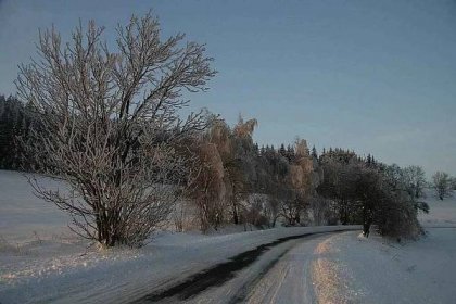 Ledová cesta nad Šternberkem, 17.1. Foto: Miloslav Fuksa