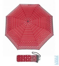 Mini Light printed dámský skládací lehký deštník 722165CZ11 červený, Doppler