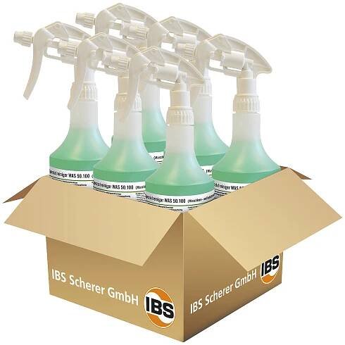 Čisticí prostředek pro stroje/průmysl WAS 50.100 – IBS Scherer: obsah 0,5 l, hodnota pH < 11,5