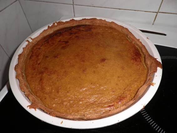 Dýňový koláč (pumpkin pie) s jablky