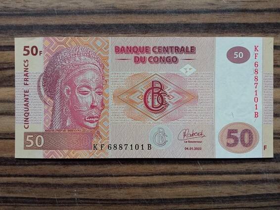 BANKOVKA CONGO 50 FRANCS 2022 UNC - Sběratelství