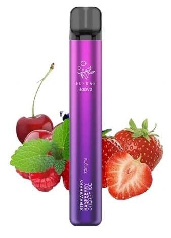 ELF BAR 600 V2 Strawberry Raspberry Cherry Ice, 20 mg/ml, 10ks
