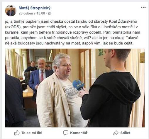 Pupíkem proti Stropnickému a jaké z toho plyne poučení. Komentář Štěpána Chába | Krajské listy.cz 