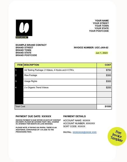 How To Send a UGC Invoice: The Ultimate Guide for Creators | The UGC Club