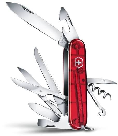 Victorinox Huntsman - transparentný červený - VICTORINOX - za výbornú cenu na Outdoor.sk