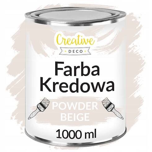 Barva křídová béžová pudrová pro renovaci dekorací dřevěného nábytku béžová 1L