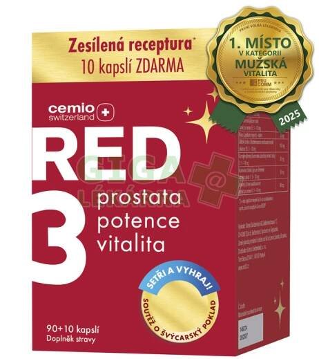 Cemio RED3 90+10 kapslí dárek - GigaLékárna.cz