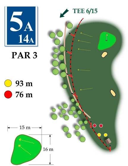 golf prosečné - jamka č.5a