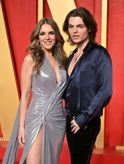 Elizabeth Hurley and Damian Hurley on March 10, 2024