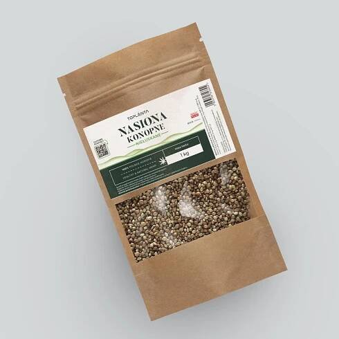 Konopná potravinová semena – neloupaná – 1 kg
