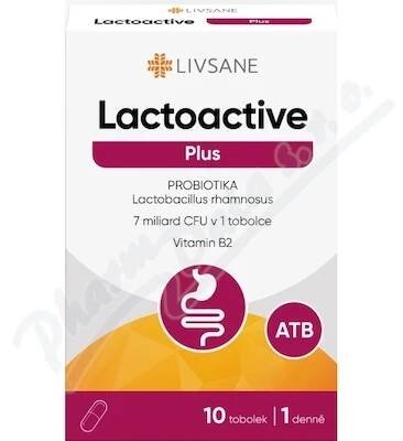 LIVSANE Lactoactive Plus PROBIOTIKA vit. B2 tob.10